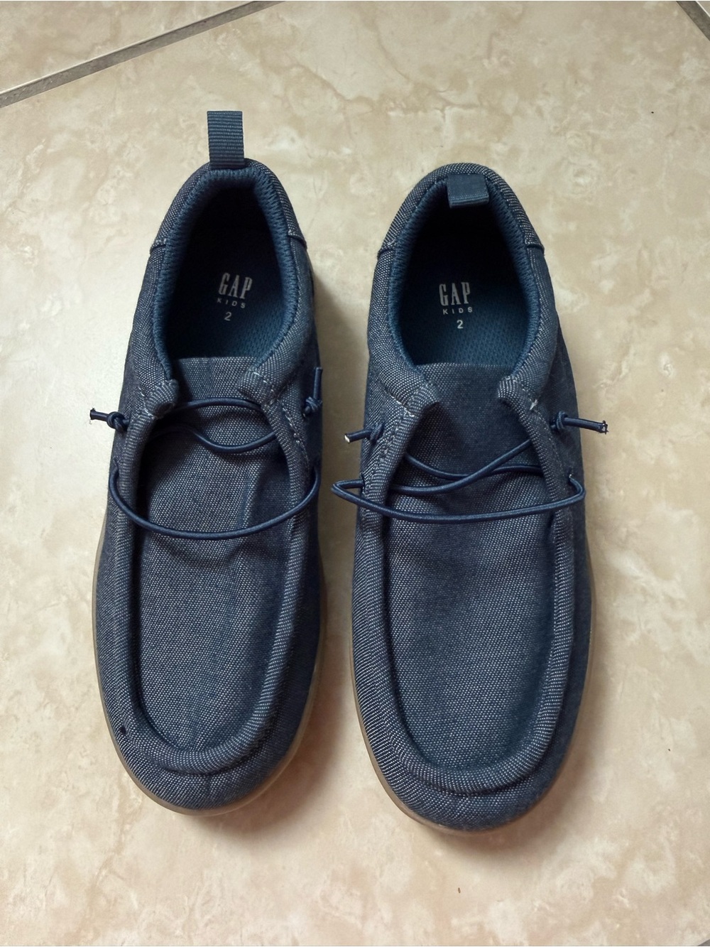 GAP Kids Navy Canvas Moccasin Slip-Ons